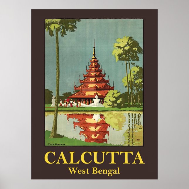 Calcutta, huvudstaden Väster Bengal, Indien Poster (Framsidan)