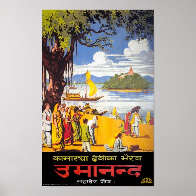 Calcutta, Indien återupprättade Poster Vintage res (Framsidan)