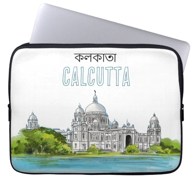 Calcutta ’Victoria Memorial’ Kolkata Bengali Laptop Fodral (Framsidan)