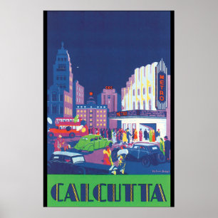 Calcutta Vintage resor Poster