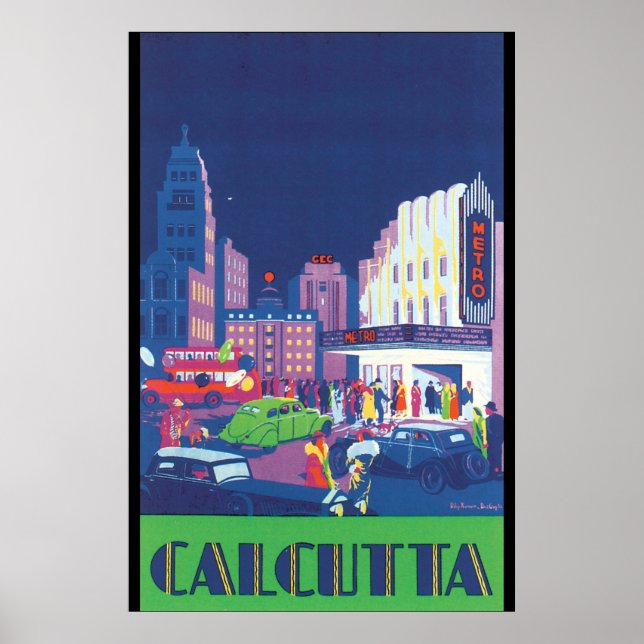 Calcutta Vintage resor Poster (Framsidan)