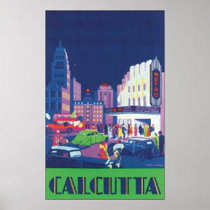 Calcutta Vintage resor Poster