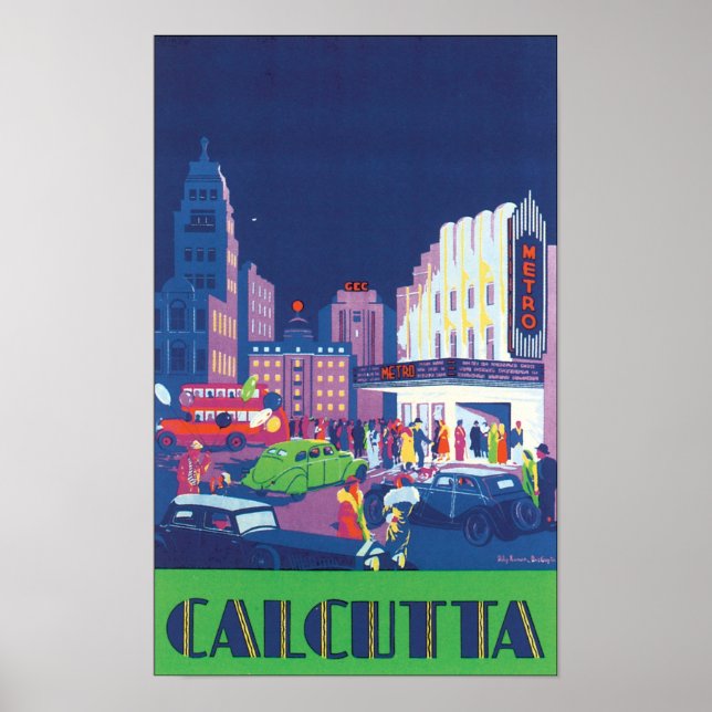 Calcutta Vintage resor Poster (Framsidan)