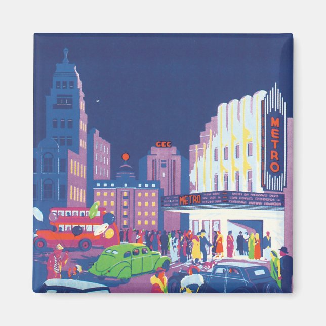 Calcutta Vintage resor Poster Magnet (Framsidan)