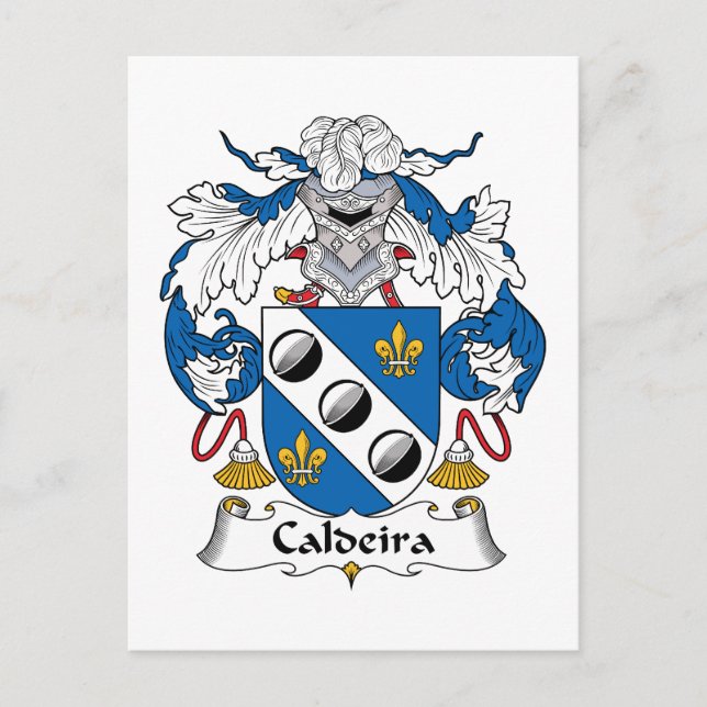 Caldeira Family Crest Vykort (Framsida)