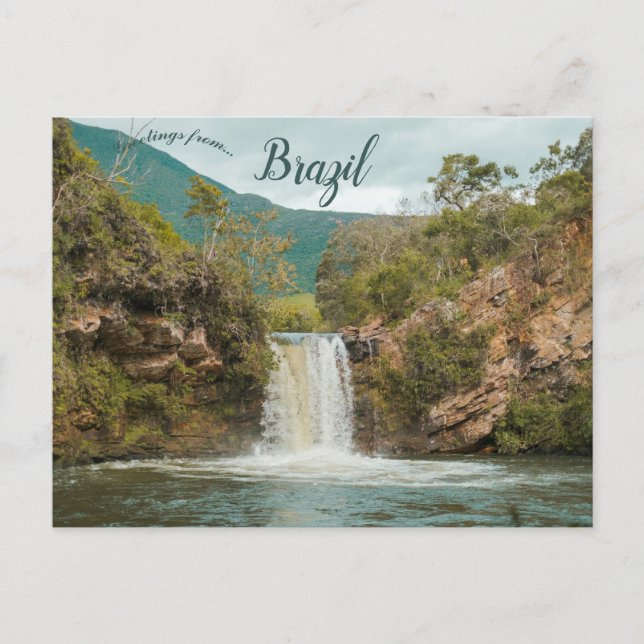 Caldeirão-vattenfallet i Brasilien Vykort (Framsida)