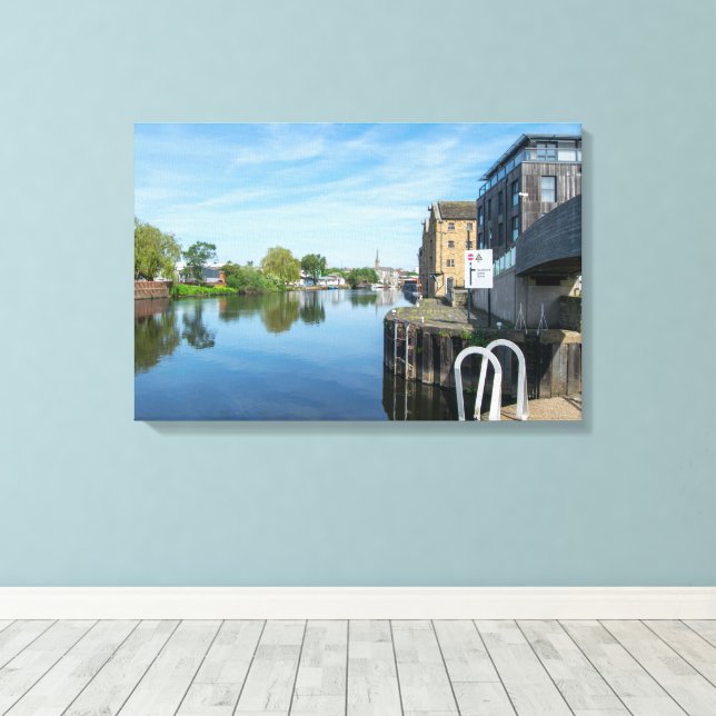Calder & Hebble Navigation, Wakefield Canvastryck (Insitu (trägolv))
