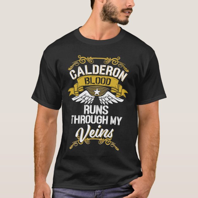 Calderon Blood Springa genom mina Veins T Shirt (Framsida)