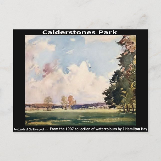 Calderstones Park, Allerton, Liverpool. Vykort (Framsida)