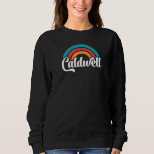 CALDWELL ID Retro skript med regnbåge 6 T Shirt