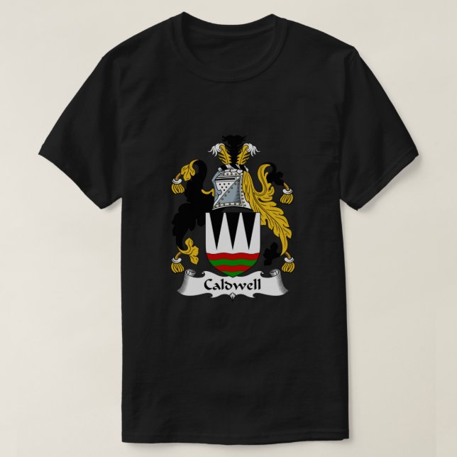 Caldwell Jackar Arm Caldwell Family Crest T Shirt (Design framsida)