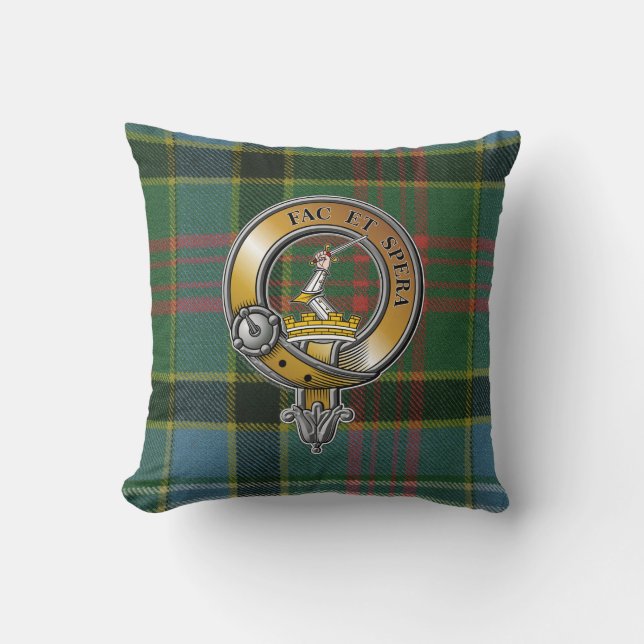 Caldwell Tartan & Badge Kudde (Framsida)