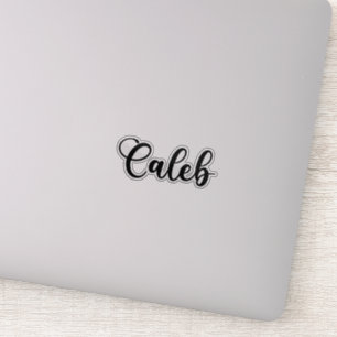 Caleb Namn - Handskriven calligrafi Klistermärken