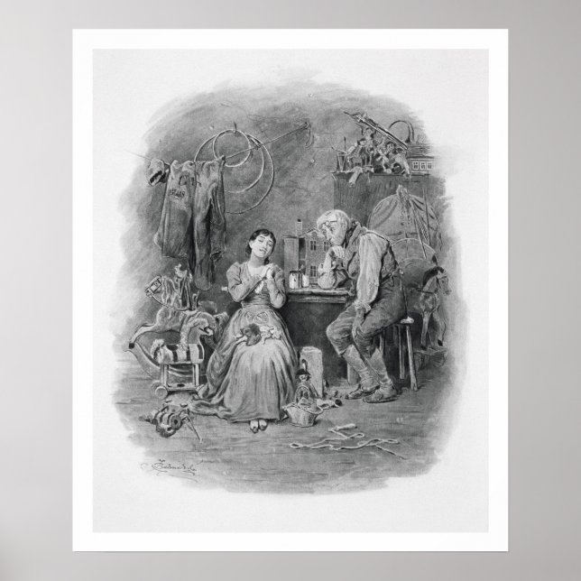 Caleb Plummer och hans blind dotter från Charle Poster (Framsidan)