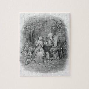 Caleb Plummer och hans blinda dotter, från 'Charl Pussel