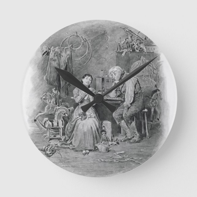 Caleb Plummer och hans blinda dotter, från 'Charle Rund Klocka (Framsida)