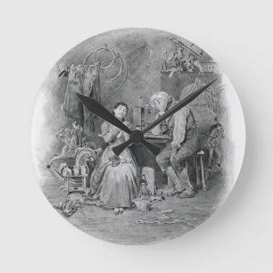 Caleb Plummer och hans blinda dotter, från 'Charle Rund Klocka