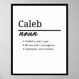 Caleb, Pojke Personalized Namndefinition Poster