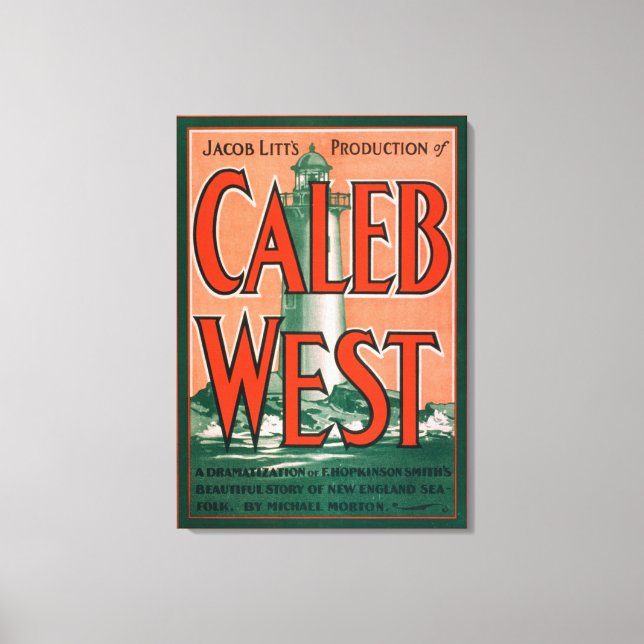 "Caleb Väster" fyr New England Sea Folk Canvastryck (Framsida)