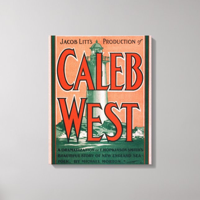 "Caleb Väster" fyr New England Sea Folk Canvastryck (Framsida)