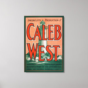 "Caleb Väster" fyr New England Sea Folk Canvastryck