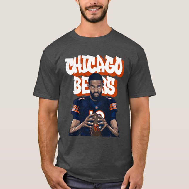 Caleb Williams Bears Graffiti Sketch Vector Art sv T Shirt (Framsida)