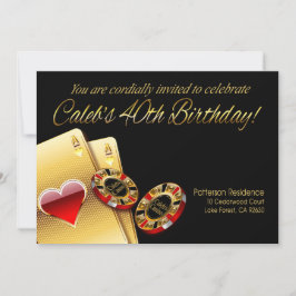 Caleb's Casino Party bad mig att skicka NAMN till Inbjudningar