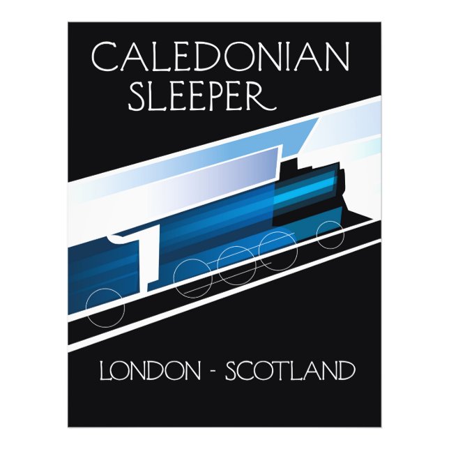 Caledonian Sleeper London Scotland-reseaffisch Fototryck (Framsidan)