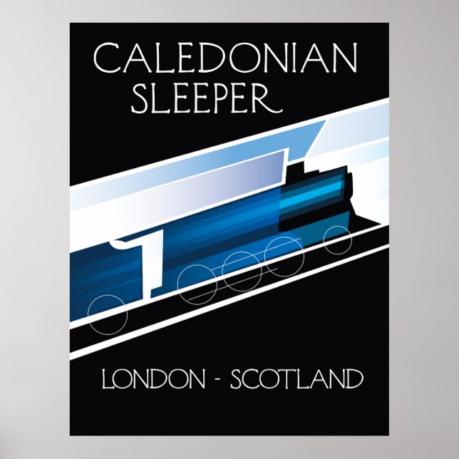 Caledonian Sleeper London Scotland-reseaffisch Poster (Framsidan)