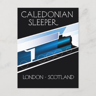 Caledonian Sleeper London Skottland reseinformatio Vykort