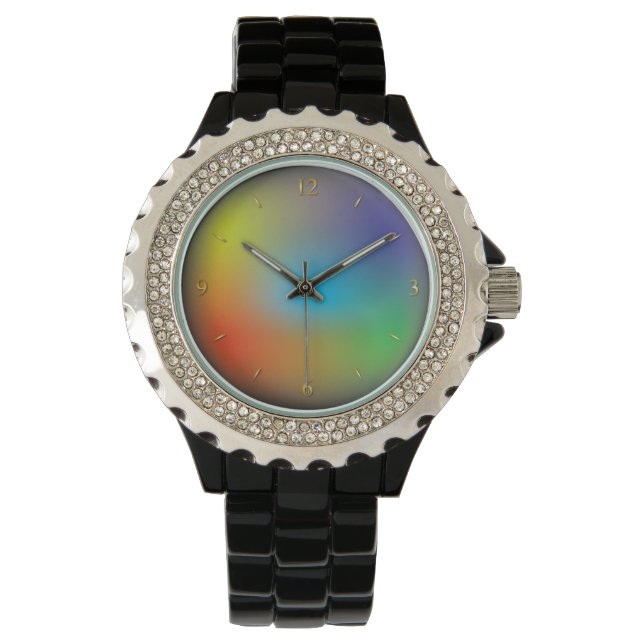 Caleidoscop Red grönt blue gult Armbandsur (Framsida)