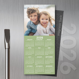 Calendar 1 Photo Collage - Kan redigera Grönt