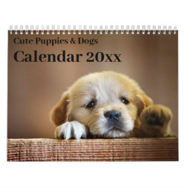 Calendar 20xx - Cute Puppies and Hundar Kalender