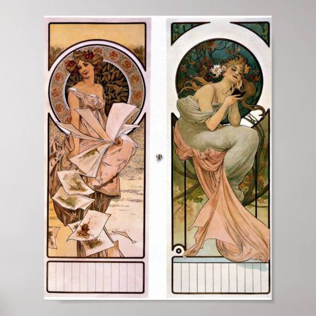 Calendar Champagne - Alphonse Mucha Poster (Framsidan)