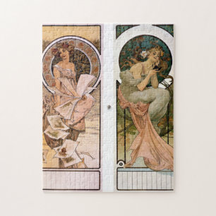 Calendar Champagne - Alphonse Mucha Pussel