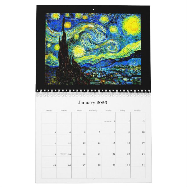 Calendar-Classic/Vintage-Vincent Van Gogh Kalender (Jan 2026)