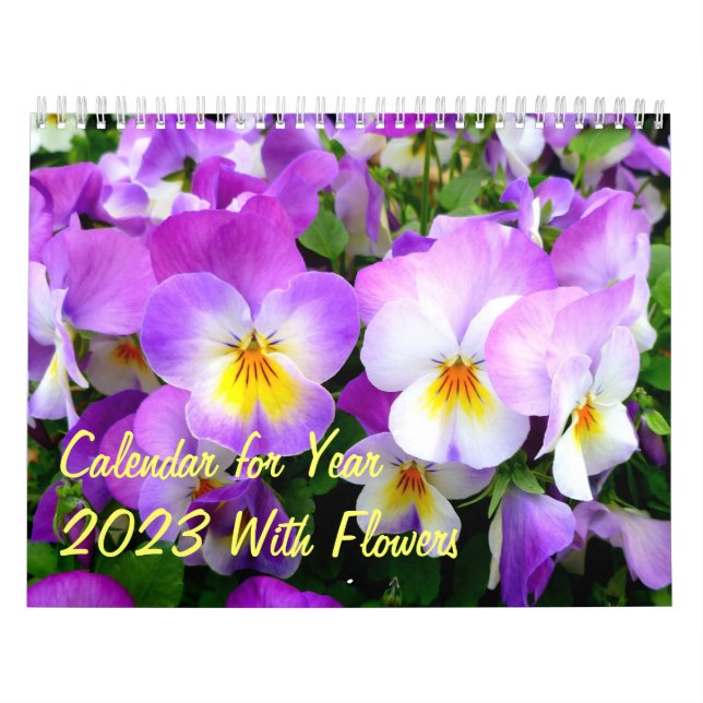Calendar för året 2014 - blommor kalender (Omslag)