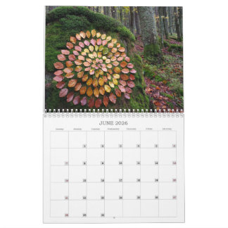 calendar forests 2026 art landart nature kalender