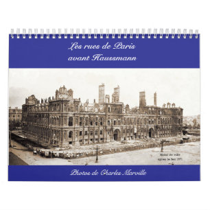 Calendar Les rues de paris avant 1870 Kalender