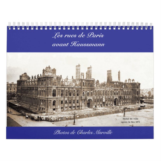 Calendar Les rues de paris avant 1870 Kalender (Omslag)