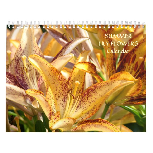 CALENDAR LILIES Calendar LILY Flowers Summer Kalender (Omslag)