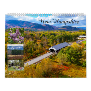 Calendar New Hampshire-bergen och sjö-området Kalender