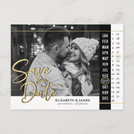 Calendar Photo Bröllop spara datum Vykort