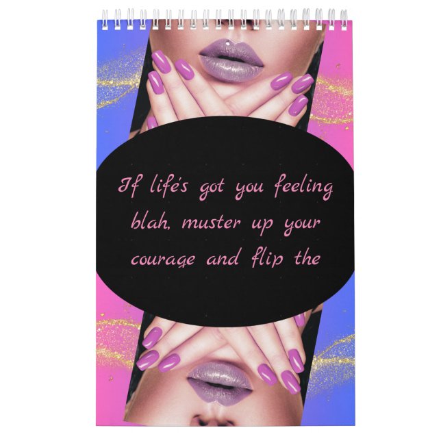 Calendar purple beautiful nail kalender (Omslag)