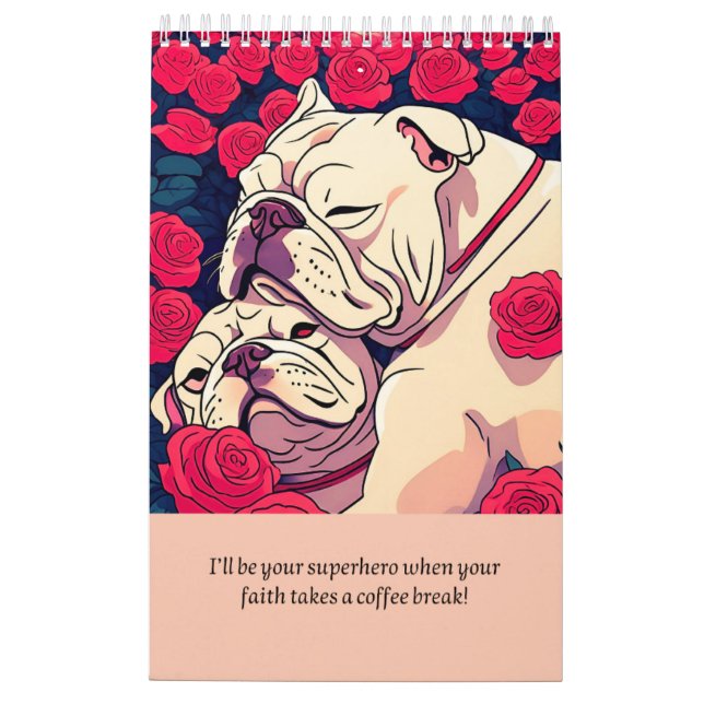Calendar romantic bulldog kalender (Baksida)