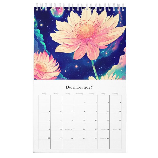 Calendar romantic flowers kalender (Dec 2027)