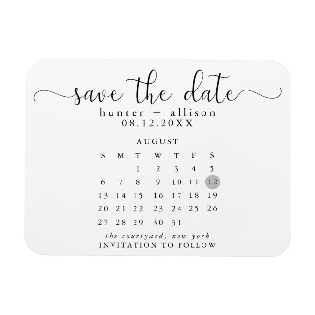 Calendar Spara datum magneter (Horisontell)