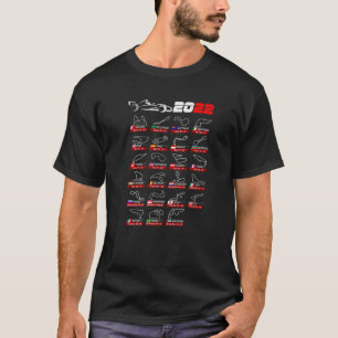 Calendar Tävling Cars Formel 2022 Circuits Sport T Shirt