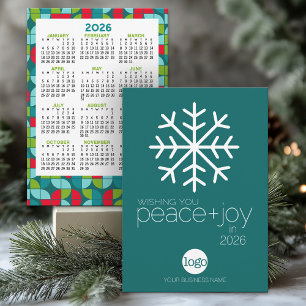 Calendar Wishing Peace Joy Business - jul Julkort