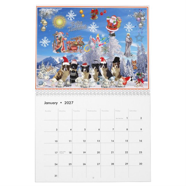 Calendario 2014 jolulodi Border Collie Kalender (Jan 2027)